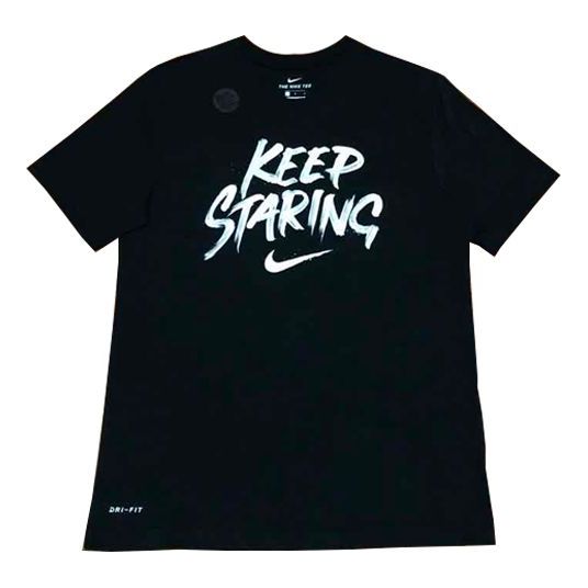 Nike KEEP STARING Printed Short Sleeve TEE Men Black CT6195-010