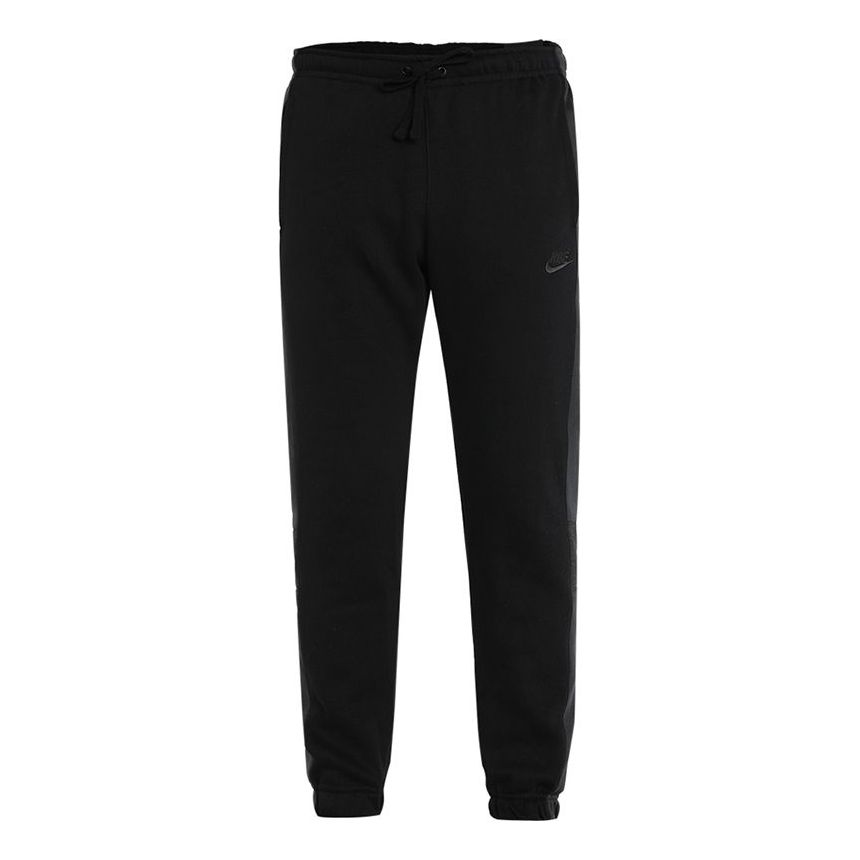 Men's Nike As Nsw Bb Jggr Snl Cb Casual Sports Bundle Feet Fleece Lined Knit Long Pants/Trousers Black CZ9969-010
