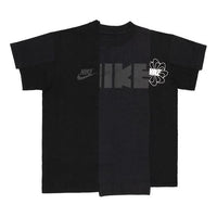 (WMNS) Nike x sacai NRG Splicing Logo T-Shirt 'Black' CD6311-010