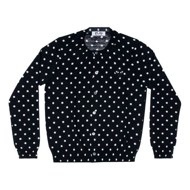 (WMNS) COMME des GARCONS PLAY Polka Dot Cardigan Black Emblem 'Black' AZ-N037-051-1