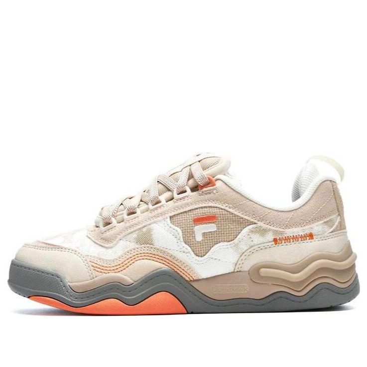 (WMNS) FILA FUSION Kick Sneakers 'Brown White Orange' T12W312201FTA