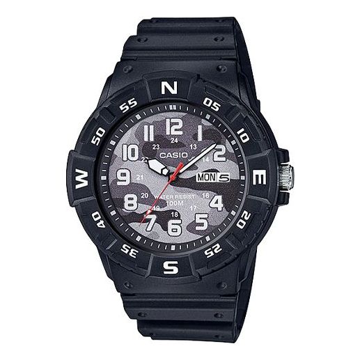 CASIO Waterproof Quartz Sports Mens Black Analog MRW-220HCM-1B