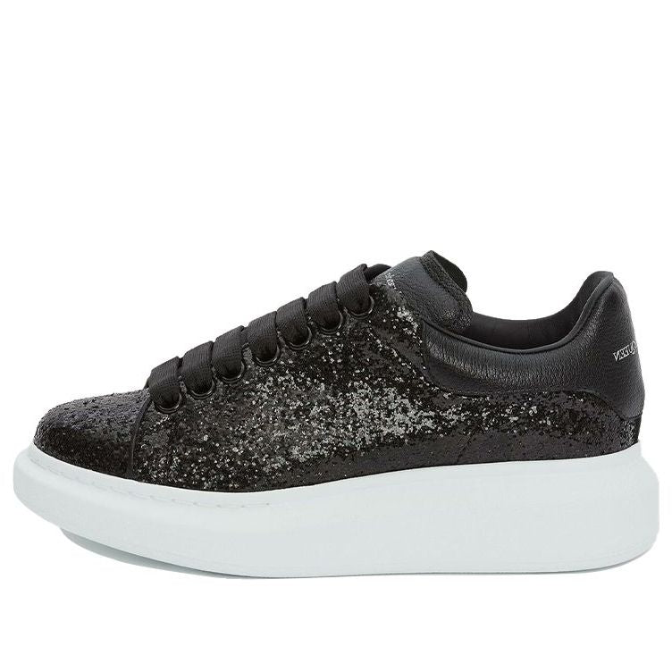 (WMNS) Alexander McQueen Oversized Sneaker Glitter 'Black' 553771W4EY41000