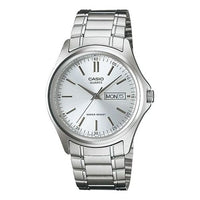 CASIO Waterproof Stainless Steel Strap Mens White Analog MTP-1239D-7A