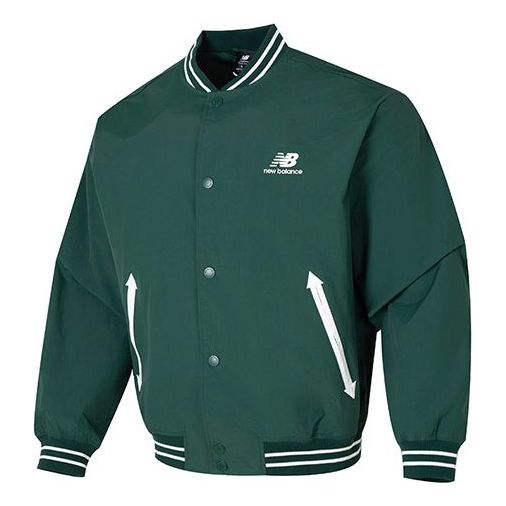 New Balance NBX Urban Remix Varsity Jacket Aisa Sizing 'Dark Green' AMJ33362-NWG