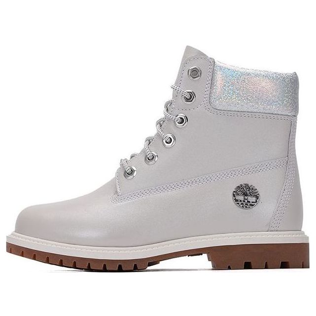 (WMNS) Timberland Heritage 6 Inch Waterproof Boots 'Light Grey Full Grain with Silver Collar' A2M4DQ20
