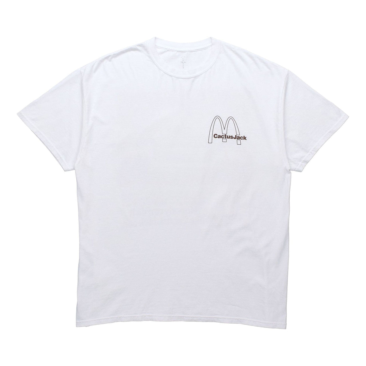 Travis Scott Cactus Jack x Mcdonald Unisex Vintage Action Round-neck Printing White CJMDSS37
