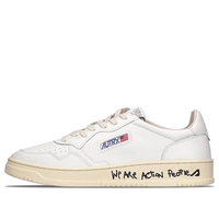 (WMNS) Autry Medalist Leather Low Lettering 'We Are Action People - White' AULW-LD06