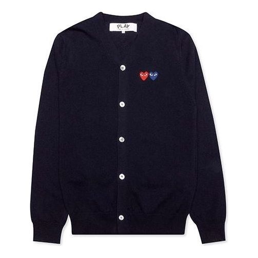 COMME des GARCONS PLAY Cardigan With Double Emblems 'Navy' AZ-N058-051-2