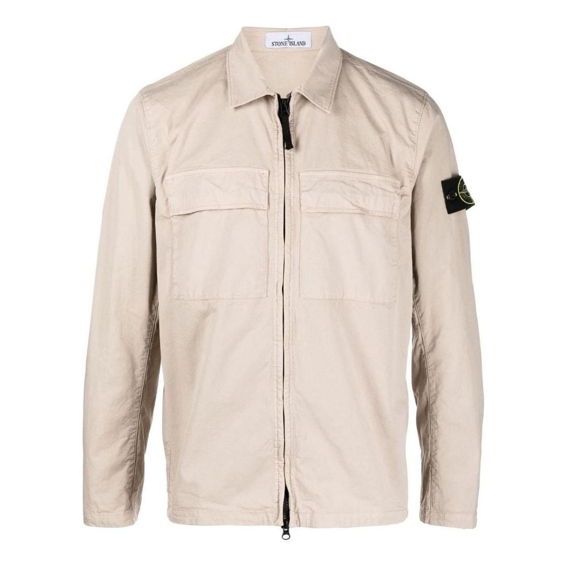 STONE ISLAND Zip Overshirt 'Dove Grey' 781510210-V0092