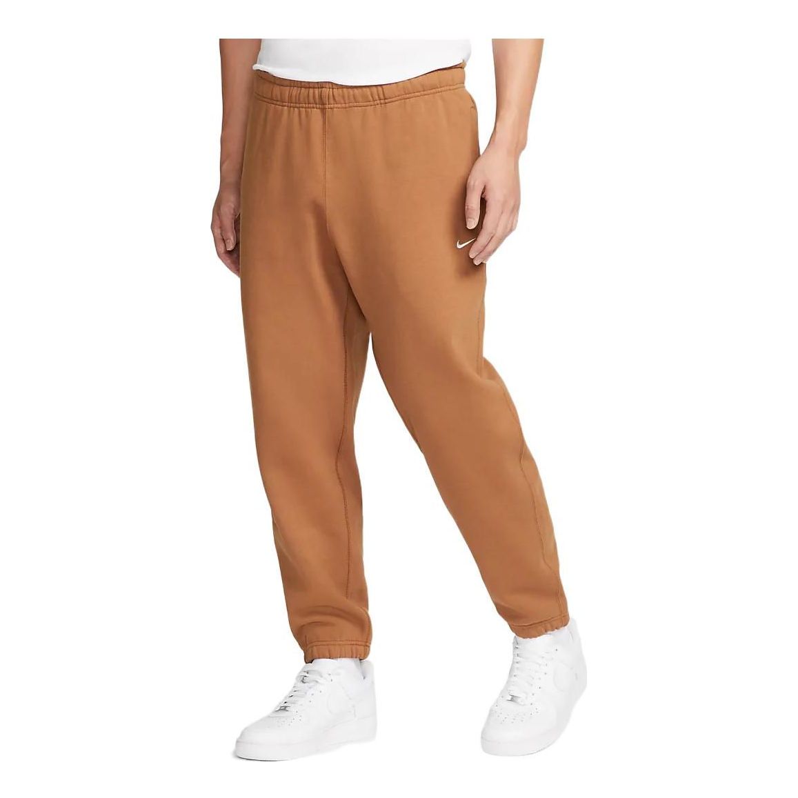 Nike Solid Color Stay Warm Bundle Feet Drawstring Sweatpants Men's Orange DA0330-270