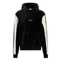 adidas originals Velour Hoody Velvet Contrasting Colors Black H31248