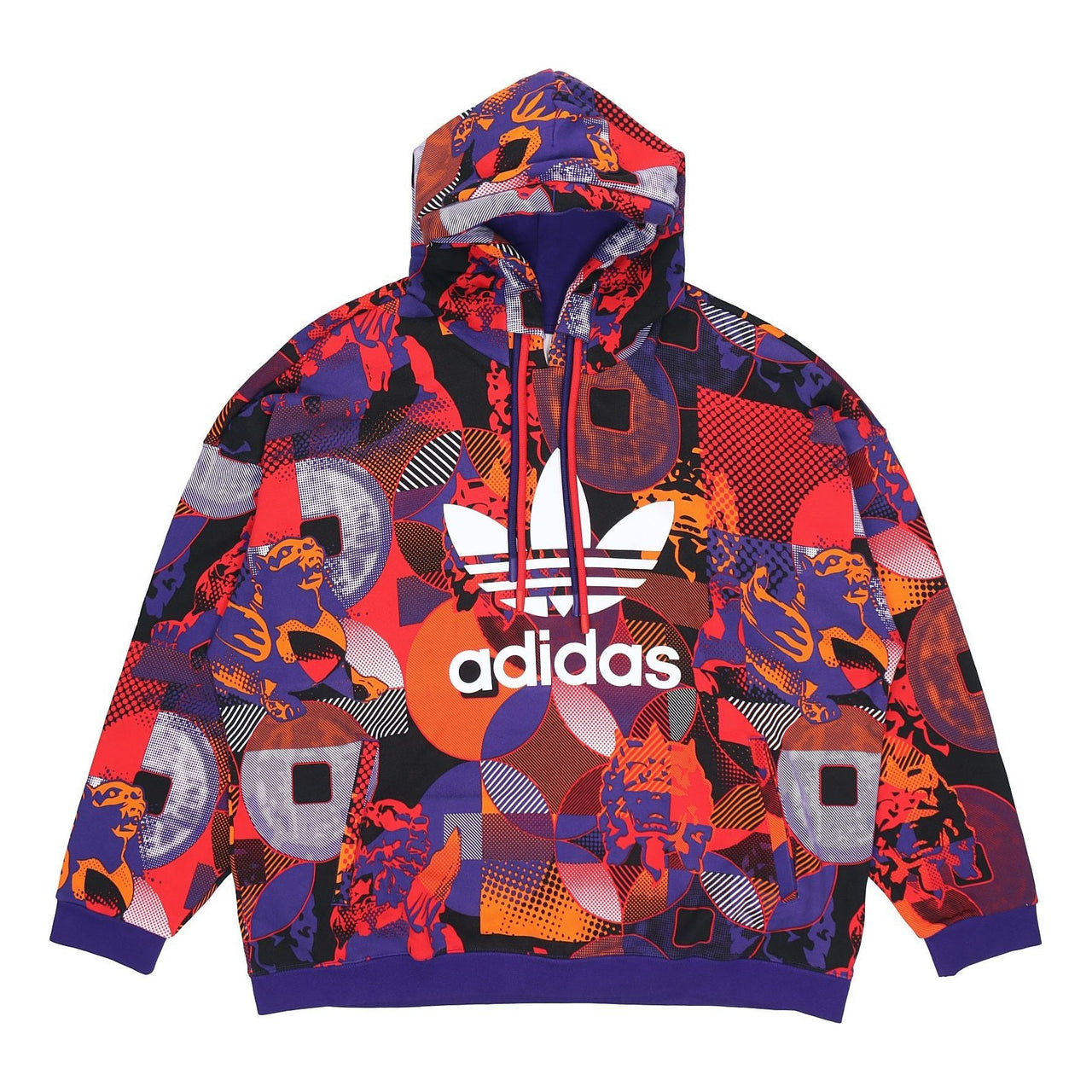 Men's adidas originals Series Cny Casual Sports Hooded Pullover Purple GN5448