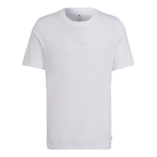 Men's adidas Internal Tee Athleisure Casual Sports Solid Color Logo Breathable Short Sleeve White T-Shirt HJ9806
