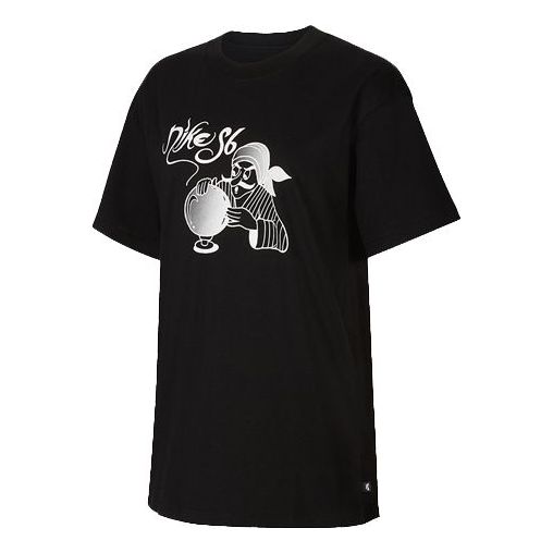 Nike SB Fortune Printing Skateboard Short Sleeve Black CW1457-010