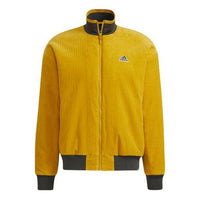 adidas M Corduroy Jkt Embroidered Logo Stay Warm Sports Jacket Yellow HD0361