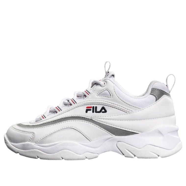 (WMNS) FILA Ray VNTGChunky Sneakers White/Silver FS1SIB1161X_WHT