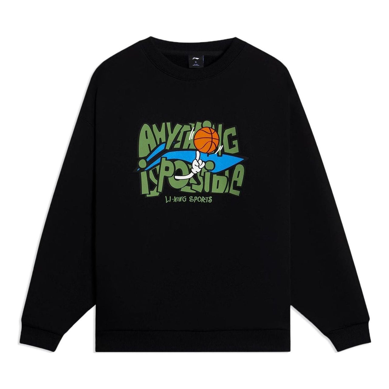 Li-Ning Hoops Comic Graphic Sweatshirt 'Black' AWDSG95-2