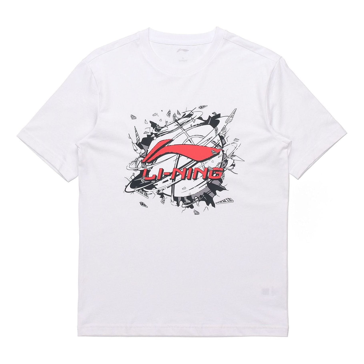 Li-Ning Hoops Graphic T-shirt 'White' AHSR405-1
