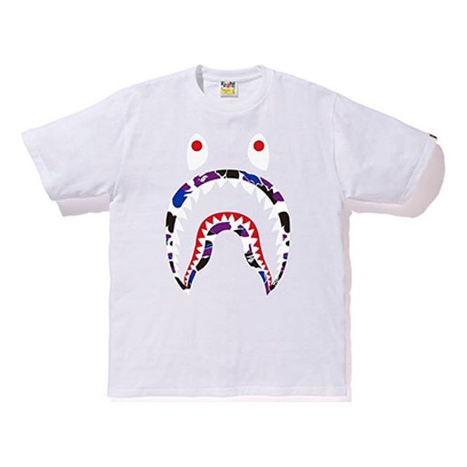 A Bathing Ape HongKong 13th Anniversary Shark T-Shirt 'White' BAPE-SS19-29