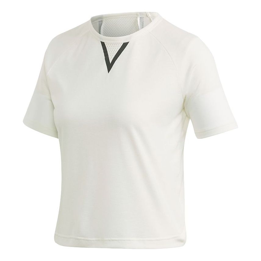 (WMNS) adidas Crop Tee Athleisure Casual Sports Round Neck Short Sleeve Jade White T-Shirt GH7369