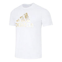 adidas Large Logo Printing Casual Round Neck Short Sleeve White HG2179
