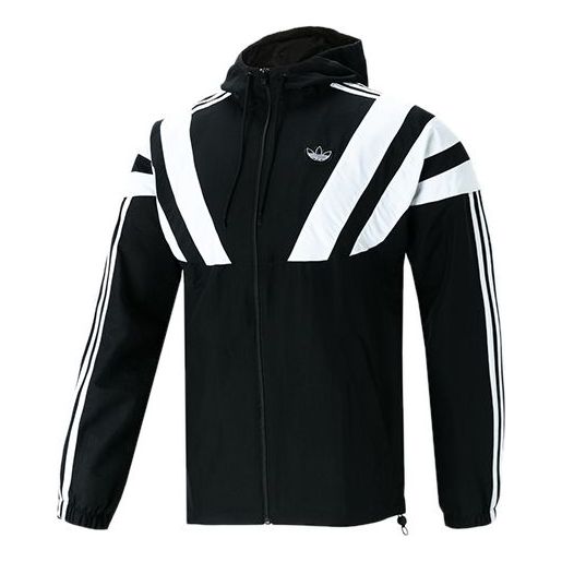 adidas originals BLNT 96 WB Zipper Casual Sports Hooded Jacket Black EE2344