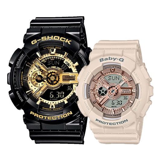 CASIO Baby-G 'Black & Pink' GA-110GB-1APR+BA-110CP-4APR