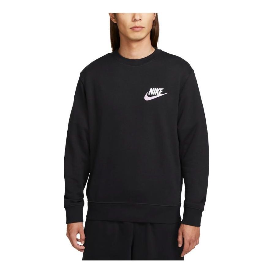 Nike Club French Terry Crew Sweatshirt (Asia Sizing) 'Black' FB7685-010