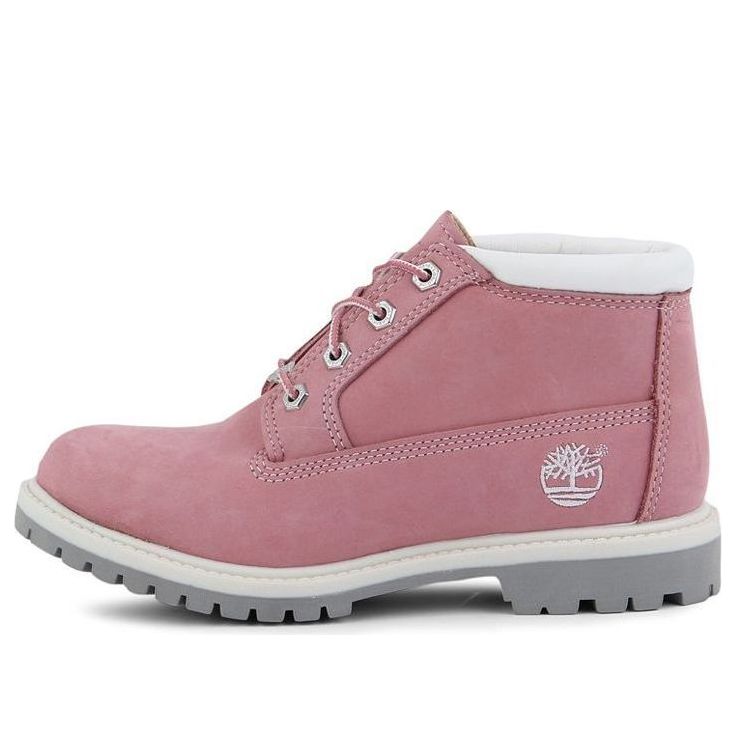 (WMNS) Timberland Nellie Waterproof Chukka Wide Fit Boots 'Pink Nubuck' 23308