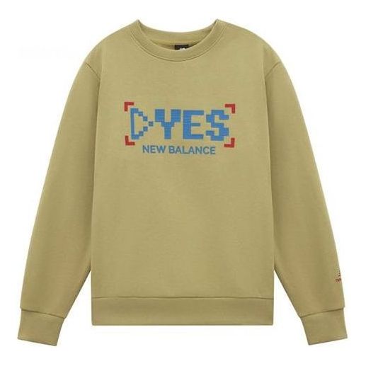 New Balance Casual Graphic Print Sweatshirt 'Yellow Blue' AMT11341-BEI