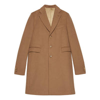 Gucci Camelhair Coat With Gucci Cities Label 'Light Brown' 753089-ZAHGS-2250