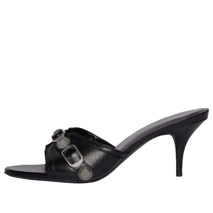 (WMNS) Balenciaga Cagole Sandals 'Leather Black' 694347WAD4E1081