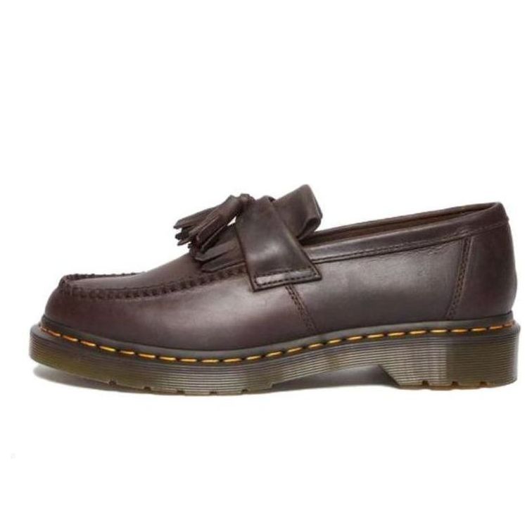 Dr. Martens Adrian Crazy Horse Leather Tassel Loafers 'Dark Brown' 30917201