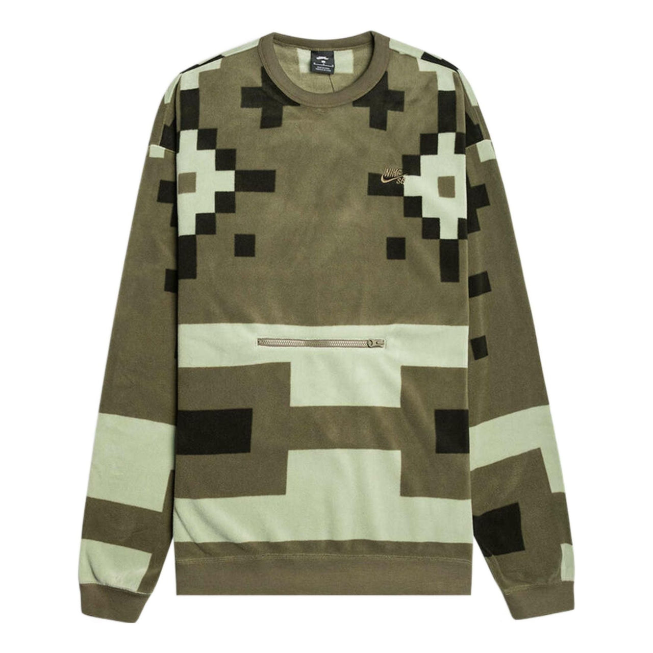 Nike SB Icon Fleece Crew Neck Sweatshirt 'Medium Olive' BV0877-222
