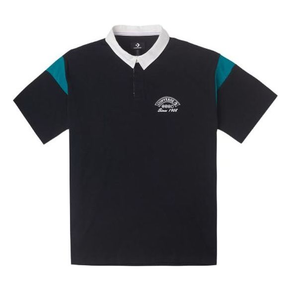 Converse Retro Polo Shirt 'Black' 10026173-A03