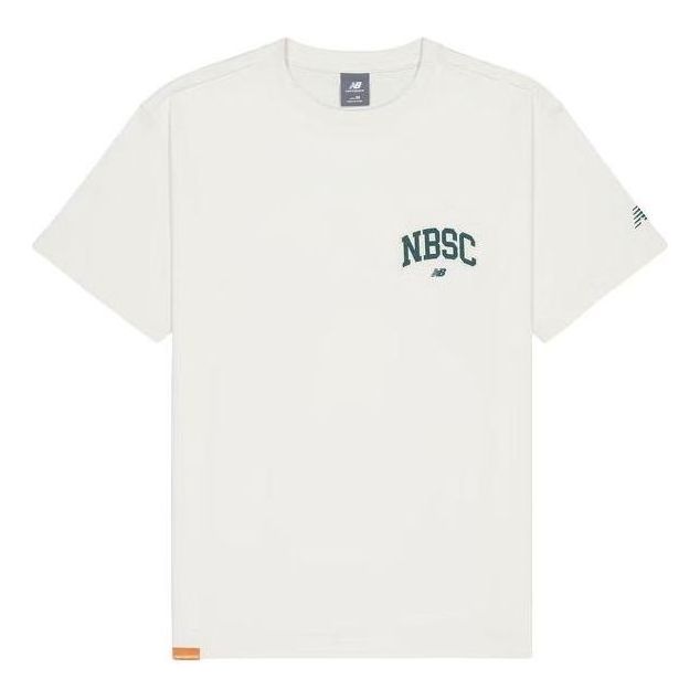 New Balance Small NBSC Graphic T-Shirt 'White Green' AMT42331-CIC