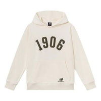 New Balance Logo Print Sweatshirt Hoodie 'White' AMT23333-CIC