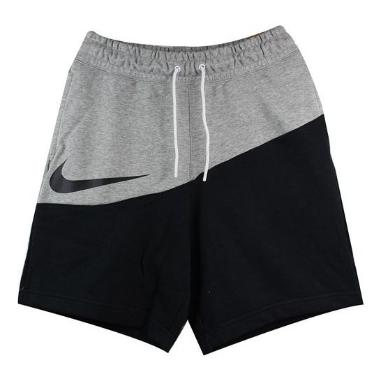 Nike Sportswear Swoosh Small Colorblock Sports Shorts Black Gray Blackgray BV5310-064