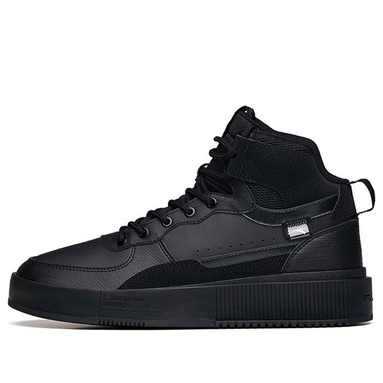 ANTA Mid Top Skateboarding Shoes 'Black' 912138011-5