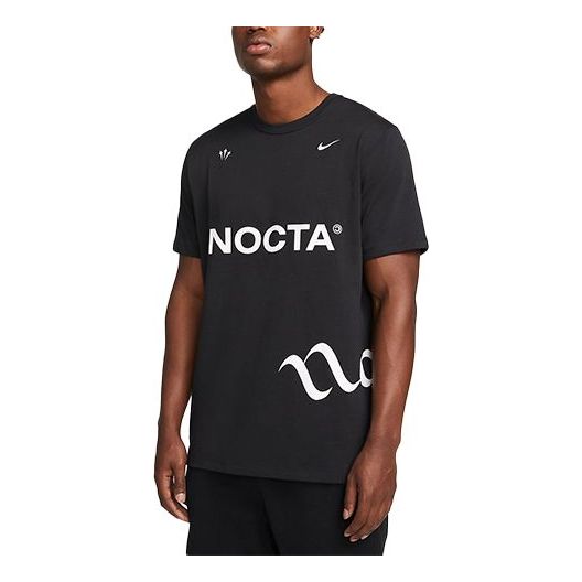 Men's Nike Alphabet Logo Printing Round Neck Short Sleeve Black T-Shirt DM1724-010
