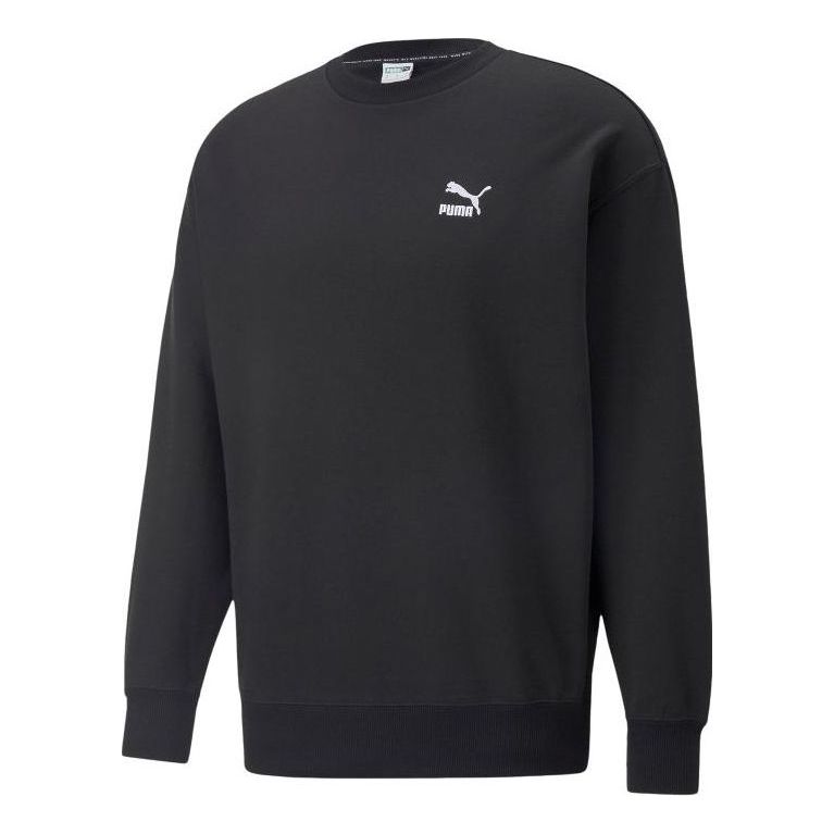 PUMA Classics Relaxed Crewneck Sweatshirt 'Black' 537662-01
