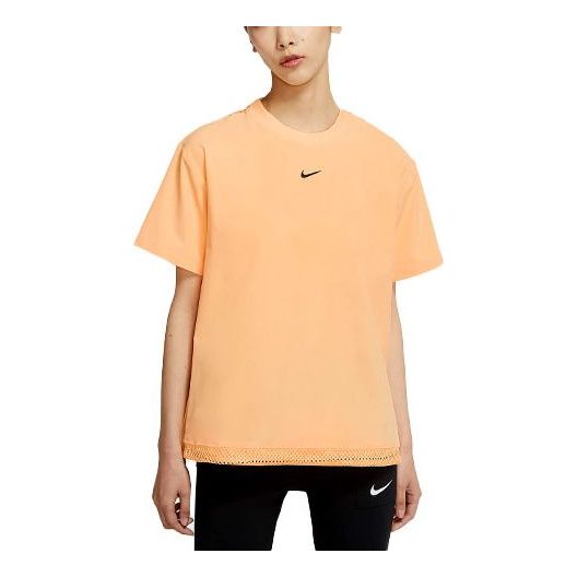 (WMNS) Nike Sportswear Tech Pack Logo Printing Round-neck Orange Light orange DC8116-884
