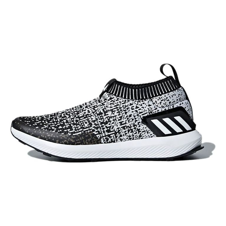 (GS) adidas Rapida Run Laceless J 'White Black' AH2595