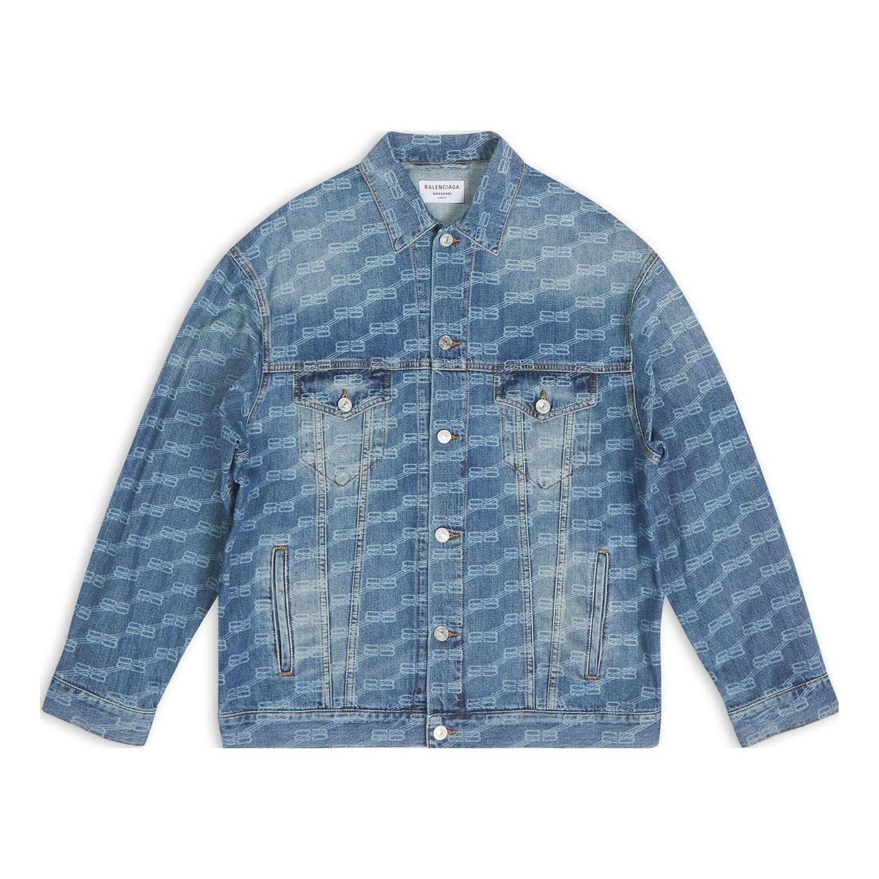 Balenciaga BB Monogram Large Fit Jacket 'Blue' 675208TMW370443