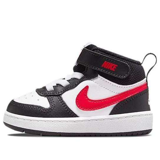 (TD) Nike Court Borough Mid 2 Mid-Top Sneakers Black/White/Red DO5894-161