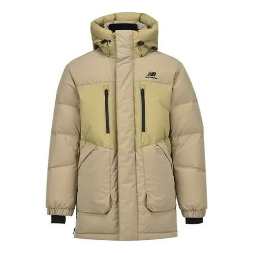 New Balance Winter Hooded Long Down Jacket 'Khaki' NPA43111-BEI
