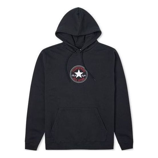 Converse Go-To Chuck Taylor Patch Standard Fit Pullover Hoodie 'Black' 10024504-A01