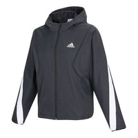 (WMNS) adidas Sports Hooded Jacket 'Black' HF2469