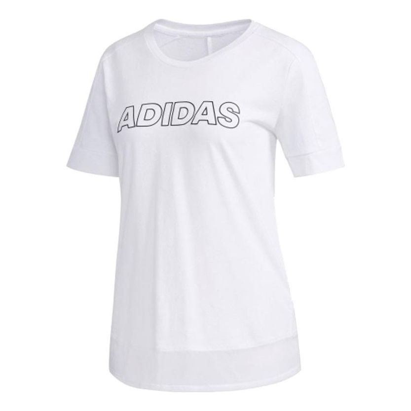 adidas Letter Printed T-Shirt 'White' DY8649